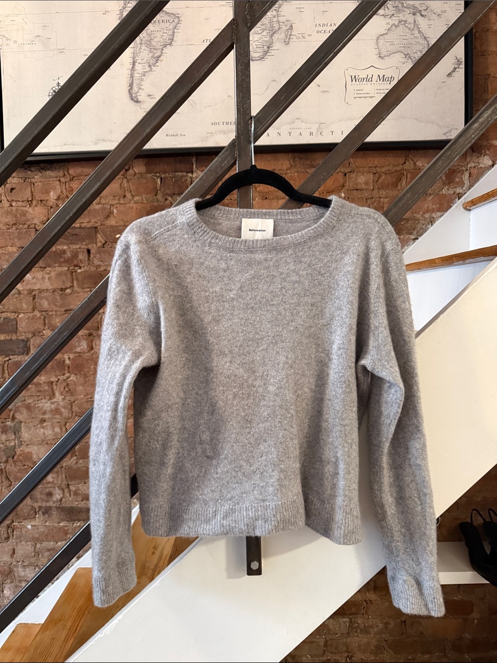 Reformation Soft Gray Crewneck Sweater